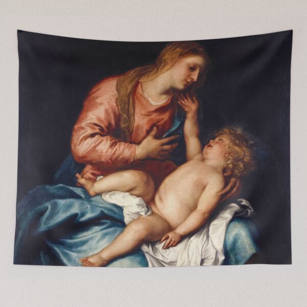 Item preview, The Virgin and Child - Antoon Van Dyck Art Prints designed and sold by TheSoulOfArt.