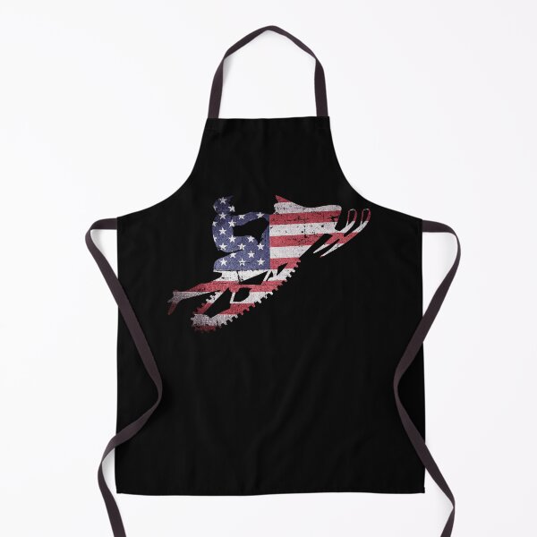 Item preview, American flag snowmobiler | Man on Snowmobile America flag designed and sold by GPODdesign.