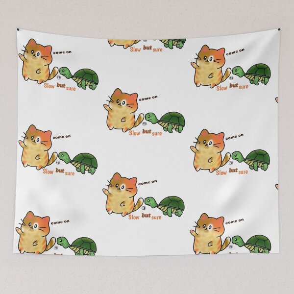 Item preview, Cat Lover and Turtle Lover - Slow but sure designed and sold by FennyWijayaMomo.