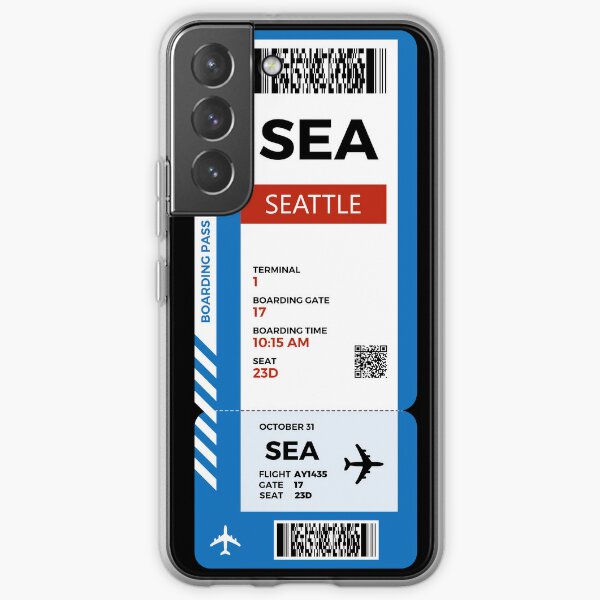 Seattle boarding pass Samsung Galaxy Soft Case
