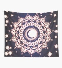 Tela decorativa Sol Luna y estrellas brillando Mandala
