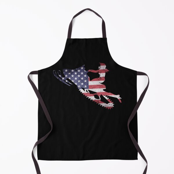 Item preview, America flag snowmobiler | Woman on Snowmobile American flag designed and sold by GPODdesign.