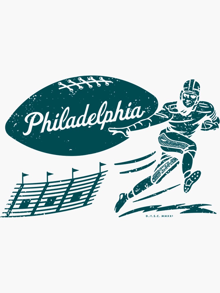 Green Color Philadelphia Eagles Sticker Illustration Vector, A