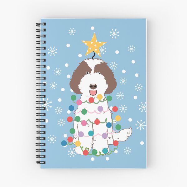 Item preview, Labradoodle Christmas Tree - Chocolate and White 1 designed and sold by Lulupainting.
