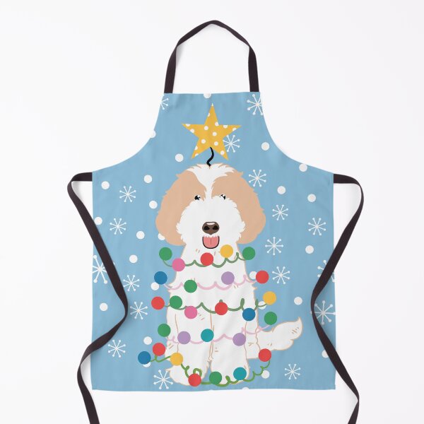Item preview, Cream White Labradoodle Christmas Tree designed and sold by Lulupainting.