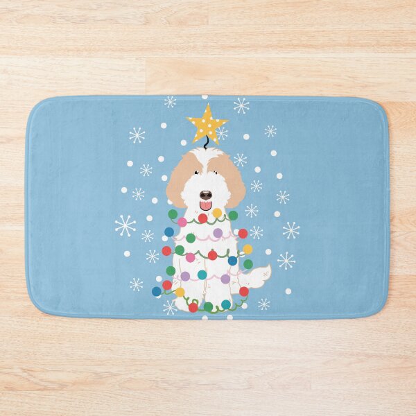 Item preview, Cream White Labradoodle Christmas Tree designed and sold by Lulupainting.