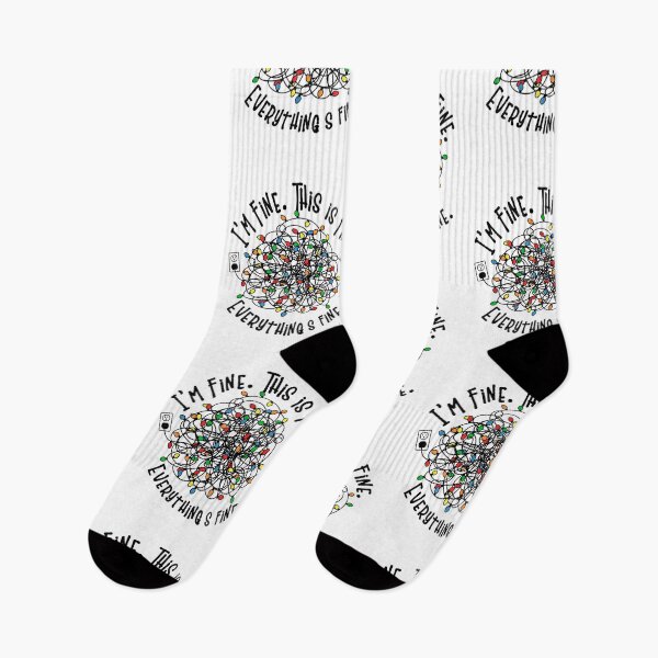 Item preview, It's Fine, Everything is Fine Funny Christmas Lights designed and sold by mkzmerch.