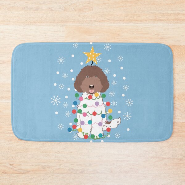 Item preview, Labradoodle Christmas Tree - Chocolate and White 2 designed and sold by Lulupainting.