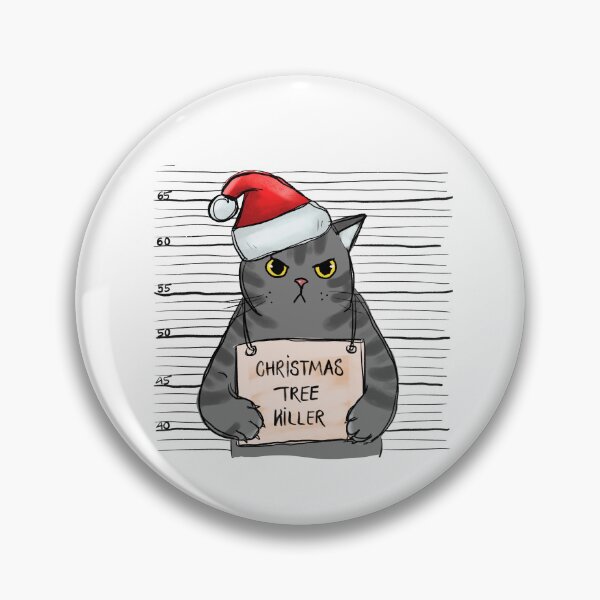 Item preview, Funny Christmas Tree Killer Cat Pet  designed and sold by mkzmerch.