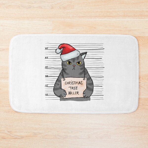 Item preview, Funny Christmas Tree Killer Cat Pet  designed and sold by mkzmerch.