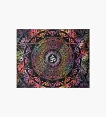 Dark Radiant Om Mandala Art Board