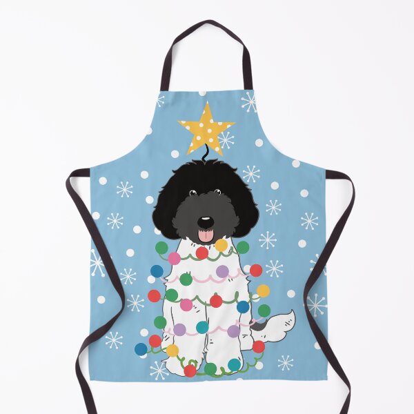 Item preview, Labradoodle Christmas Tree - Black and White 2 designed and sold by Lulupainting.