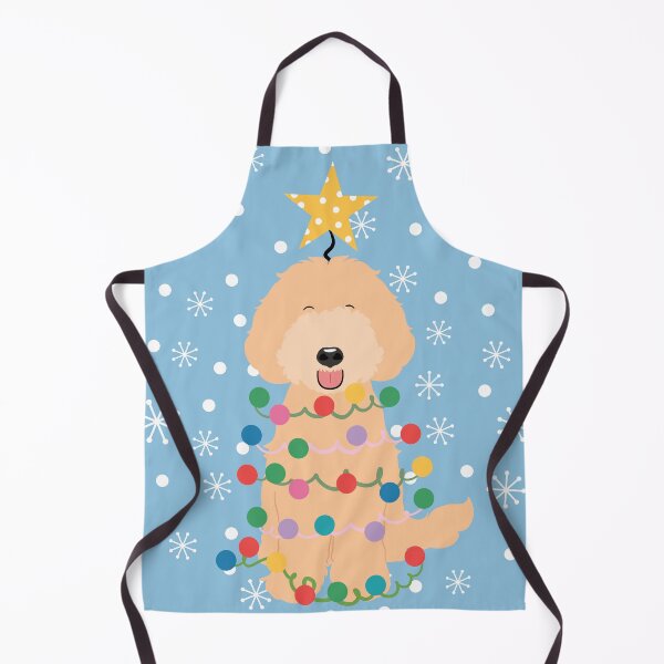 Item preview, Cream Gold Labradoodle Christmas Tree designed and sold by Lulupainting.
