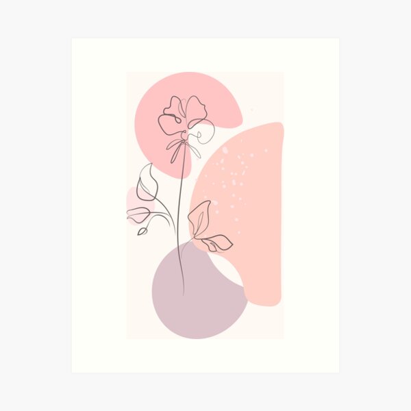Item preview, Pink Rose minimalist botanical line art - 2/3 designed and sold by Ladies-Boutique.