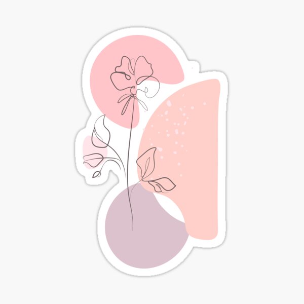 Item preview, Pink Rose minimalist botanical line art - 2/3 designed and sold by Ladies-Boutique.