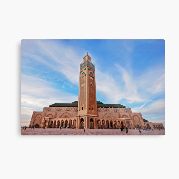 Hassan II Mosque Metal Print