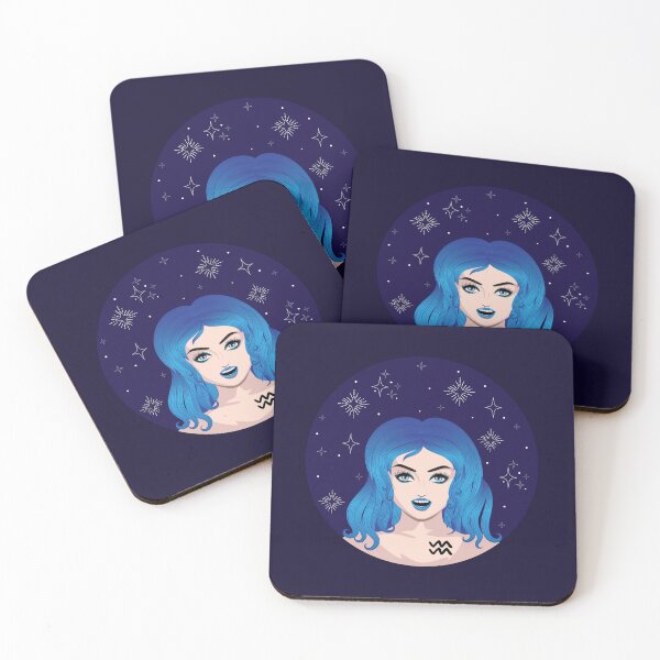 Item preview, Aquarius girl with blue hair designed and sold by AnnArtshock.