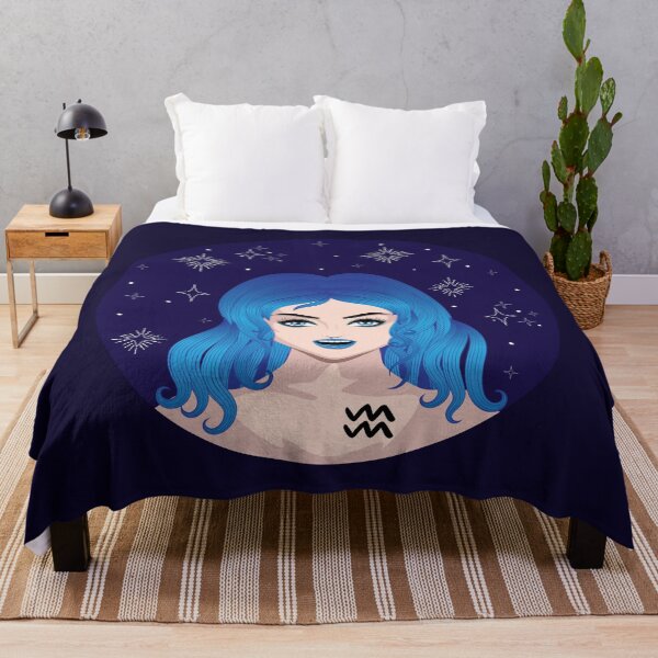 Item preview, Aquarius girl with blue hair designed and sold by AnnArtshock.