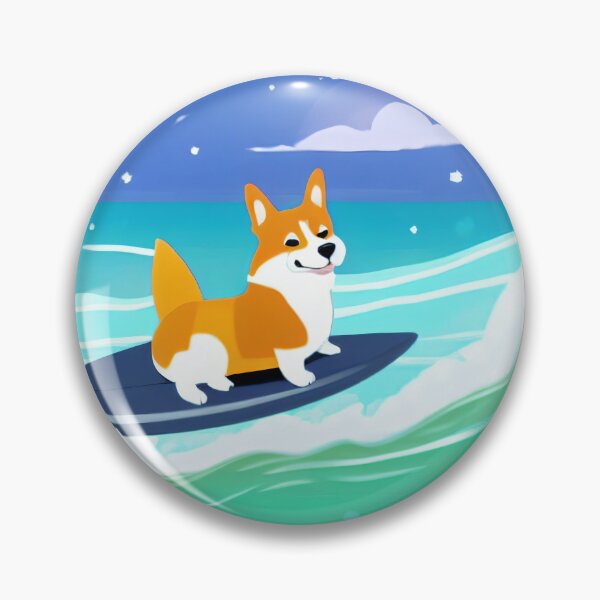 Item preview, Surfing Corgi Dog designed and sold by nicecorgi.