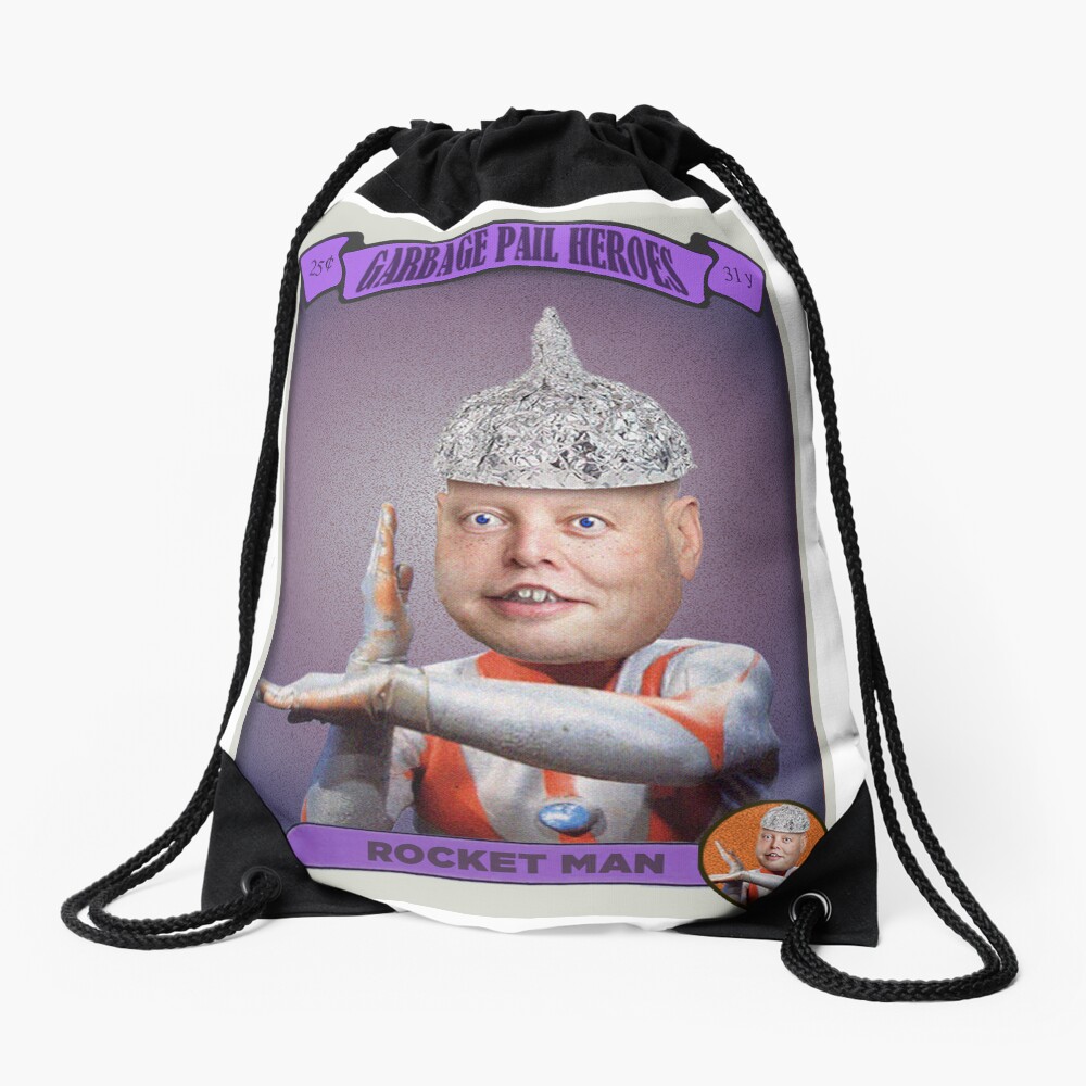 ROCKET MAN | Garbage Pail Heroes | Artwork by TYLER TILLEY Drawstring Bag
