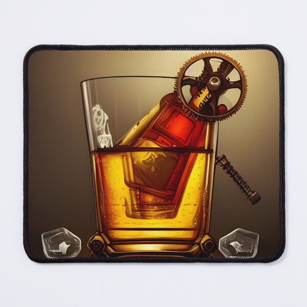 Item preview, Glass of Whiskey with ice, mechanical style designed and sold by REALDesign-Shop.