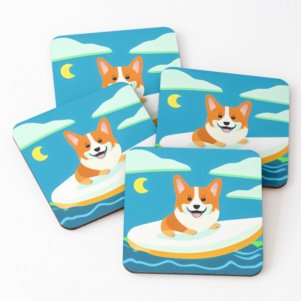 Item preview, Surfing Corgi Dog designed and sold by nicecorgi.
