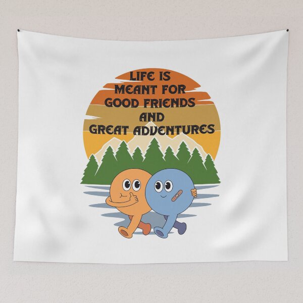 Item preview, Life Is Meant For Good Friends And Great Adventures Retro Friends designed and sold by RockBeeDesigns.