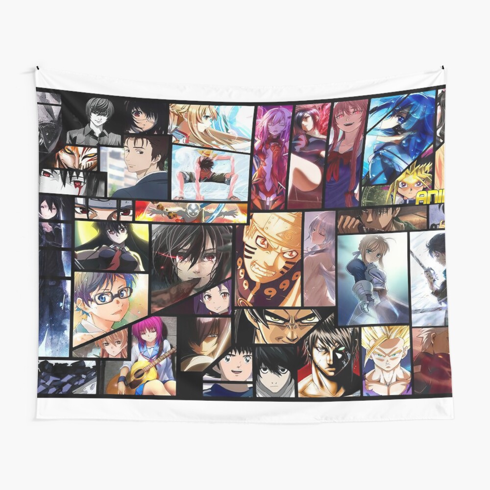 All Anime Collage Throw Blanket