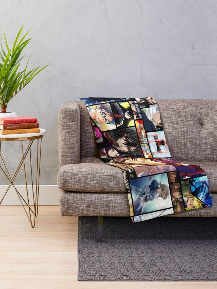 All Anime Collage Throw Blanket