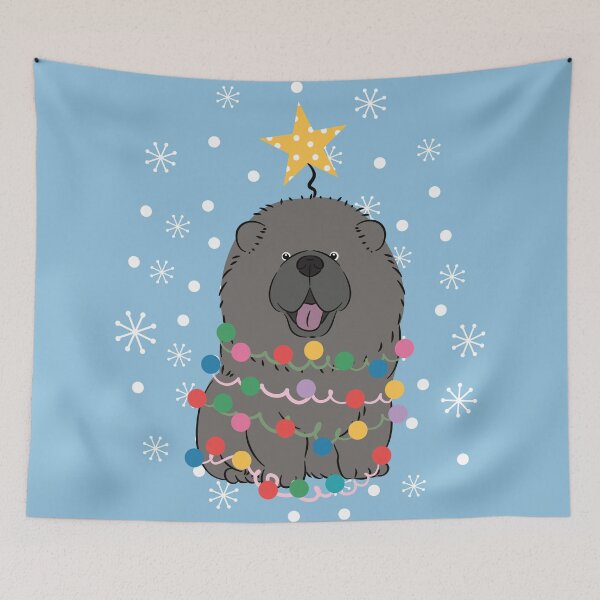 Item preview, Black Chow Chow Christmas Tree designed and sold by Lulupainting.
