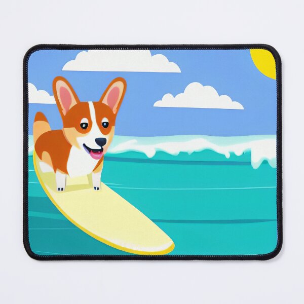 Item preview, Surfing Corgi Dog designed and sold by nicecorgi.