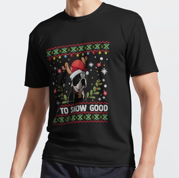 Belgian Malinois Dog Funny Merry Woofing Christmas Active T-Shirt