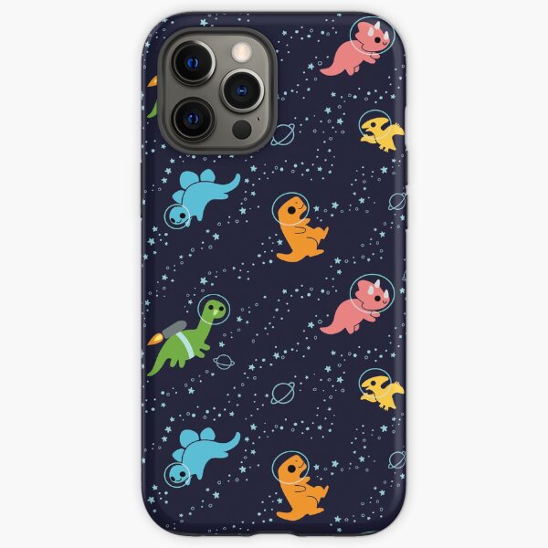 Dinosaurios en el espacio Funda resistente para iPhone