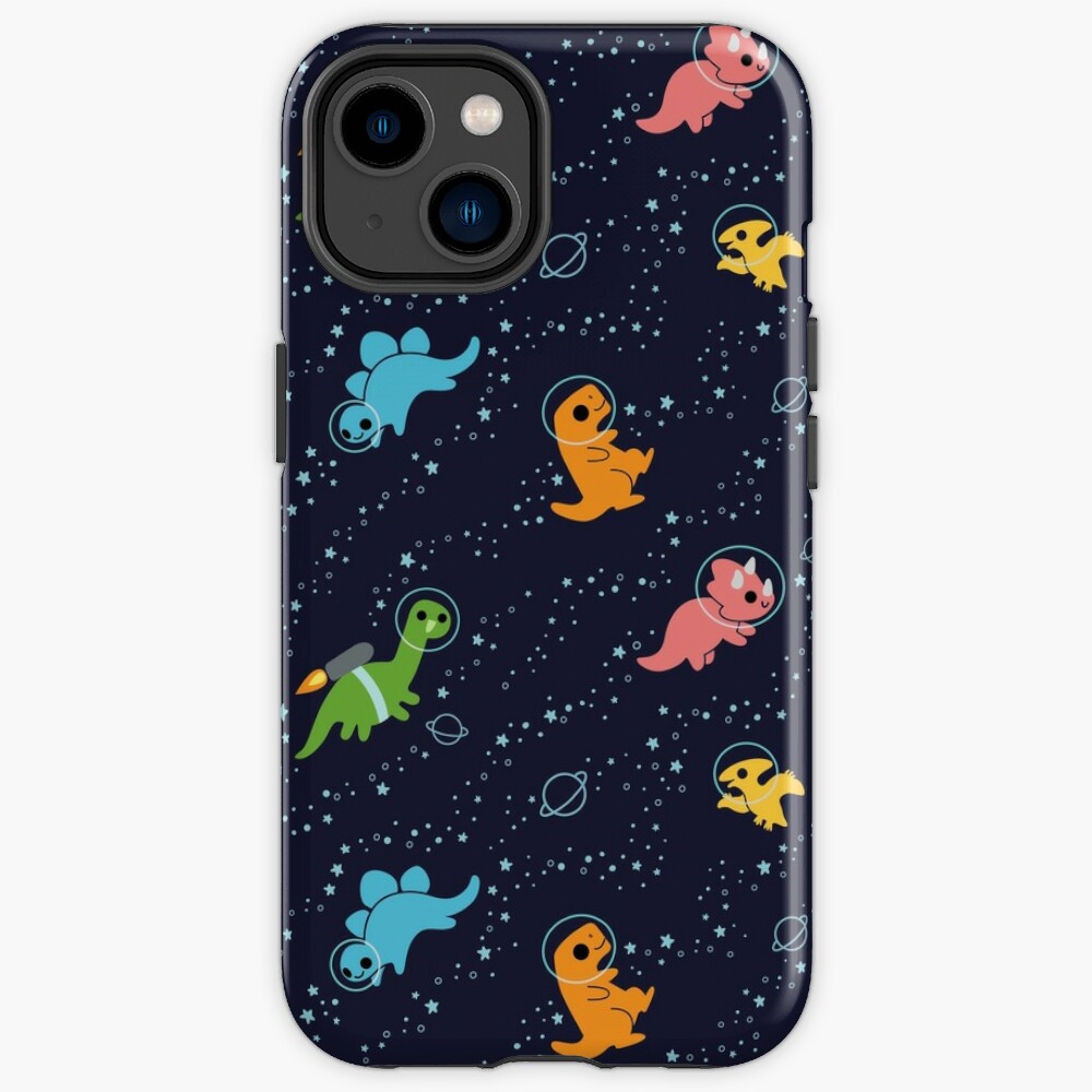 Dinosaurs In Space Pattern iPhone Case