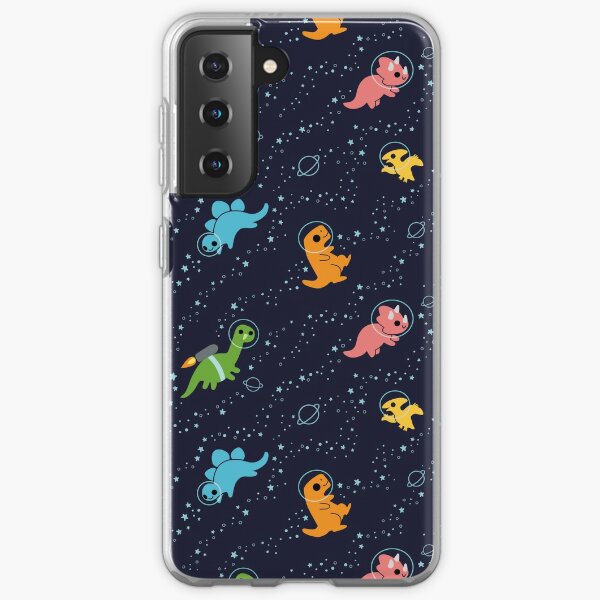 Dinosaurs In Space Pattern Samsung Galaxy Soft Case