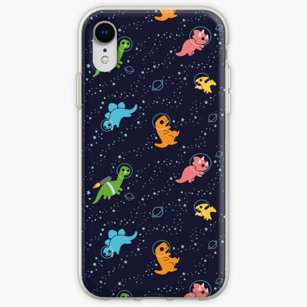 Dinosaures dans l'espace Coque souple iPhone