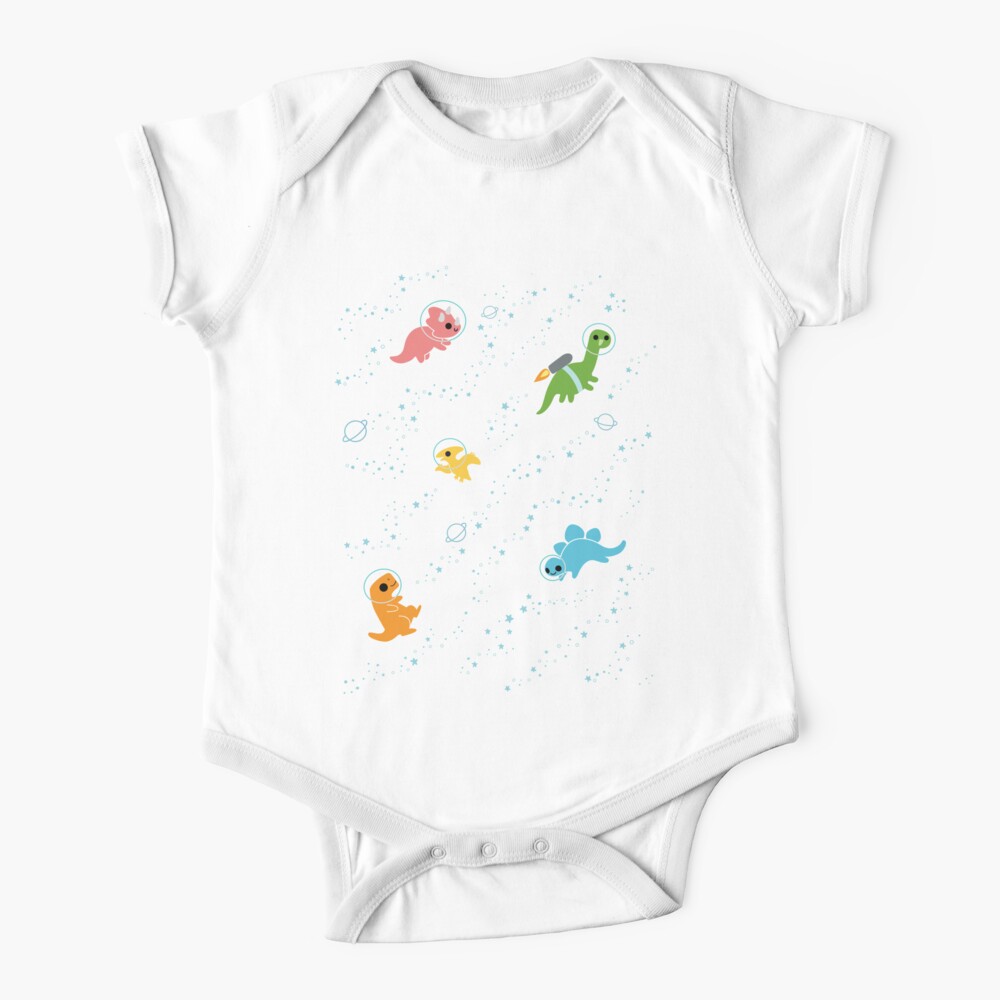 Dinosaurs In Space Pattern Baby One-Piece