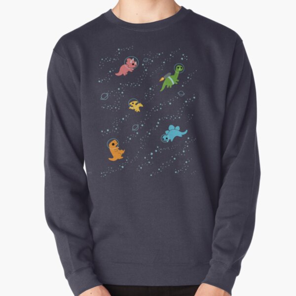 Dinosaurs In Space Pattern Pullover Sweatshirt