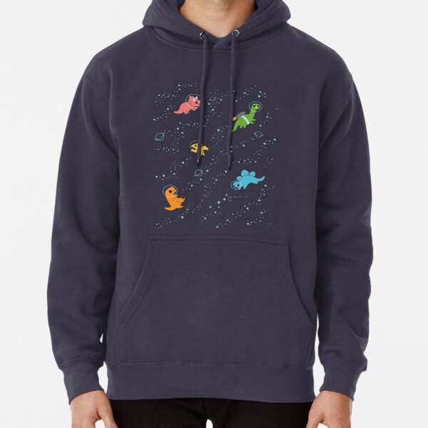 Dinosaurs In Space Pullover Hoodie