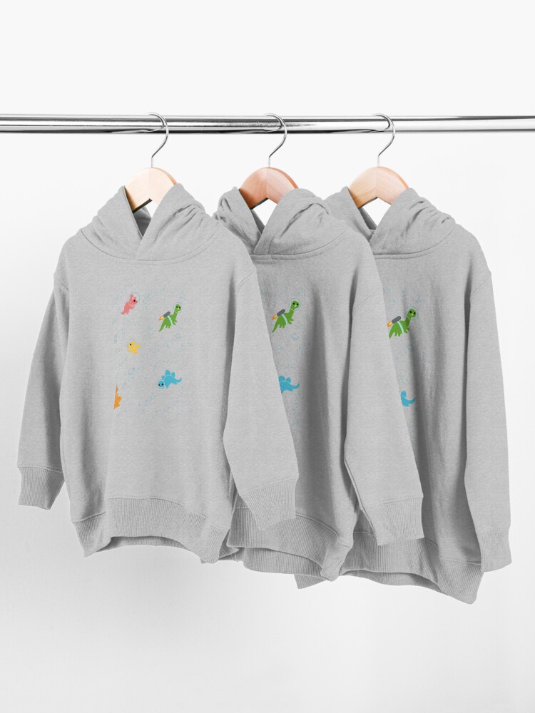 Alternate view of Dinosaurs In Space Pattern Toddler Pullover Hoodie