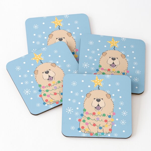 Item preview, Cinnamon Fawn Chow Chow Christmas Tree designed and sold by Lulupainting.