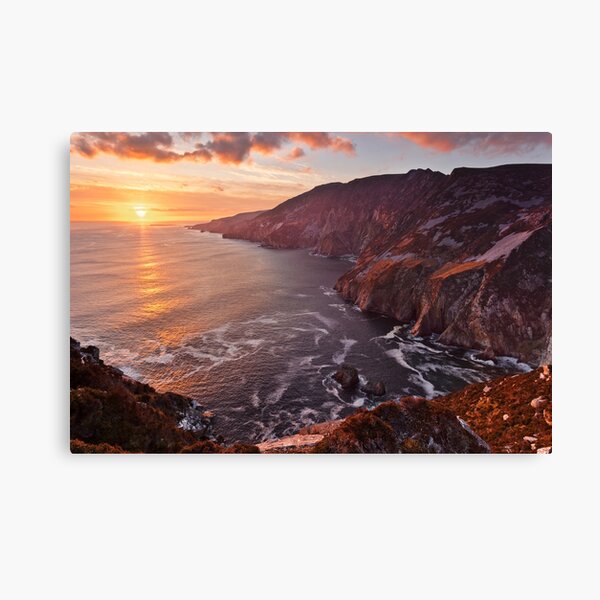 Setting Sun At Slieve League Canvas Print