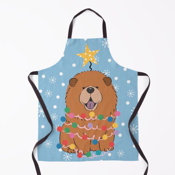 Item preview, Red Chow Chow Christmas Tree designed and sold by Lulupainting.
