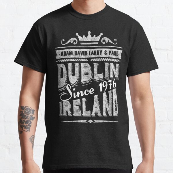 u2 dublin ireland vintage white T-shirt classique
