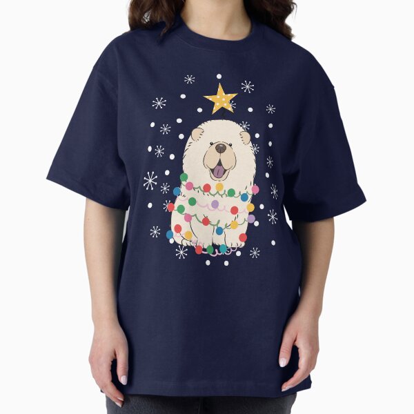 Item preview, White Cream Chow Chow Christmas Tree designed and sold by Lulupainting.