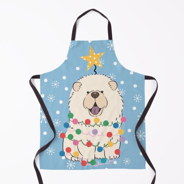 Item preview, White Cream Chow Chow Christmas Tree designed and sold by Lulupainting.