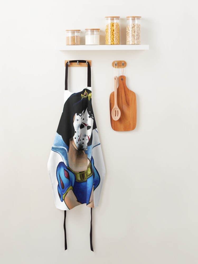 Alternate view of Jason White X Snow Voorhees | Mashup Collection | Tyler Tilley | Tiger Picasso Design Apron