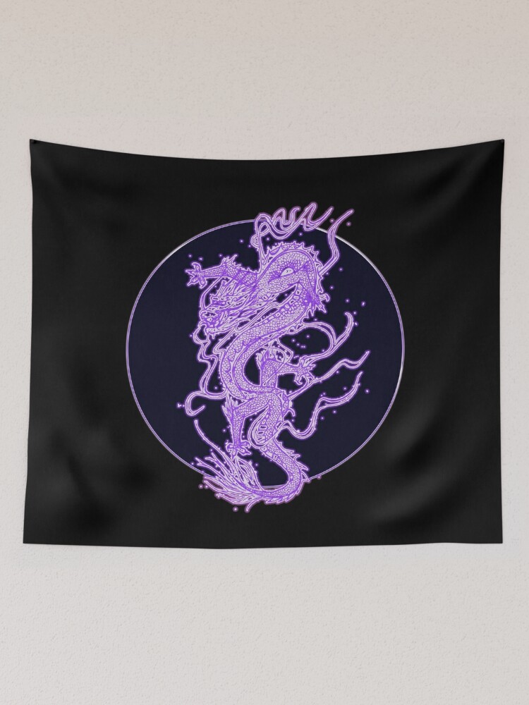 purple flag with dragon