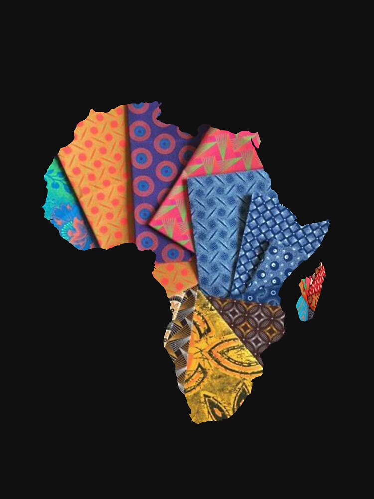 African Map With Shweshwe Fabric T Shirt For Sale By Rocksolidza Redbubble Seshweshwe T 3466