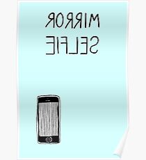 blue mirror selfie Poster
